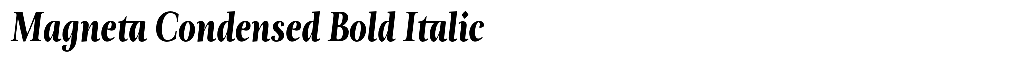 Magneta Condensed Bold Italic image